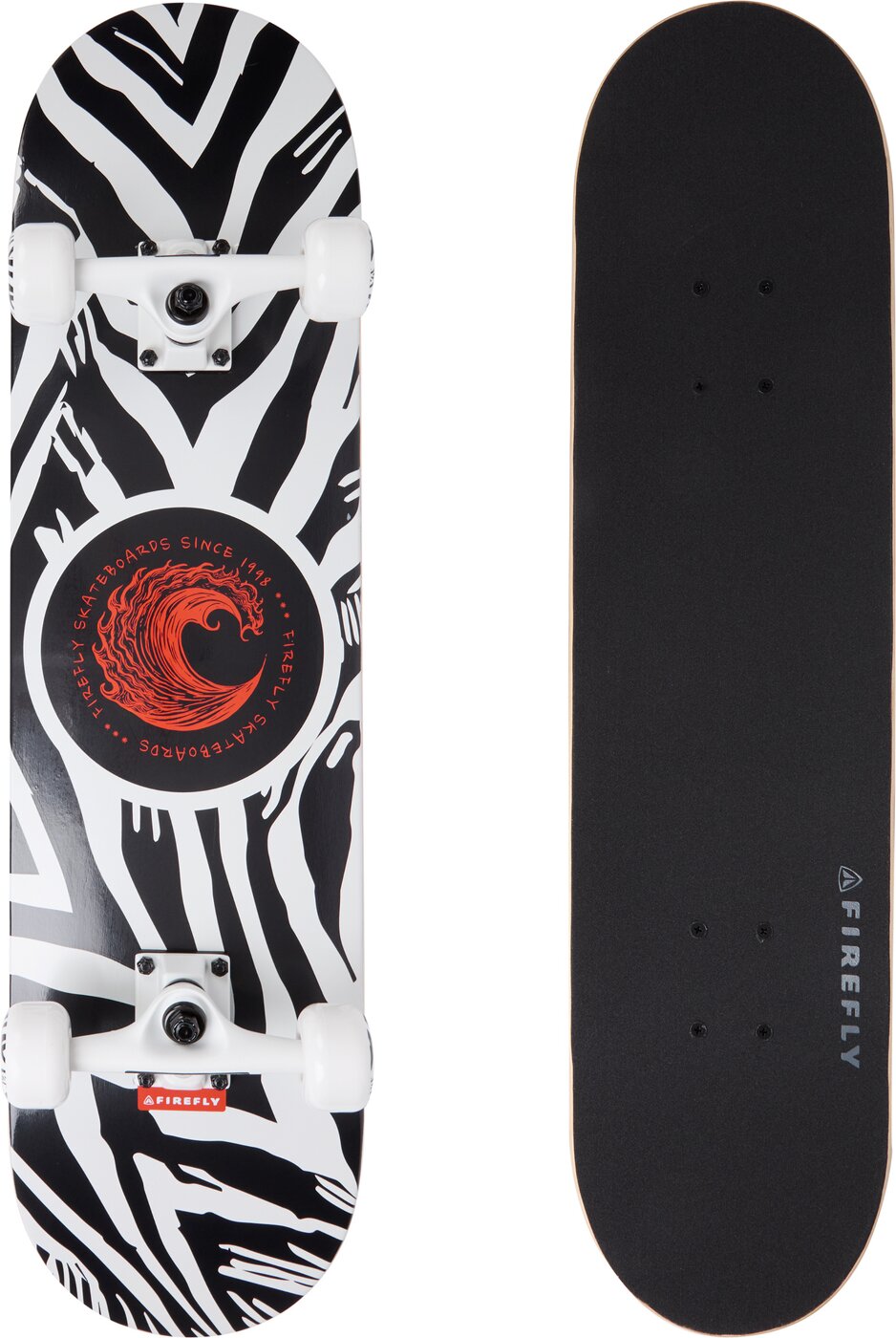 FIREFLY - Skateboard SKB 505 WHITE/BLACK/RED