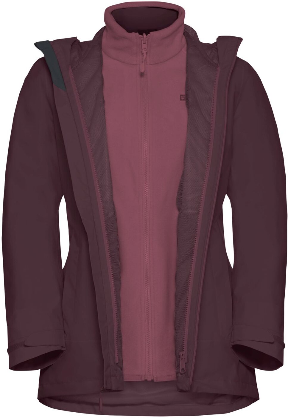 JACK WOLFSKIN - MOONRISE 3IN1 JKT W AMARANTH – Bild 5