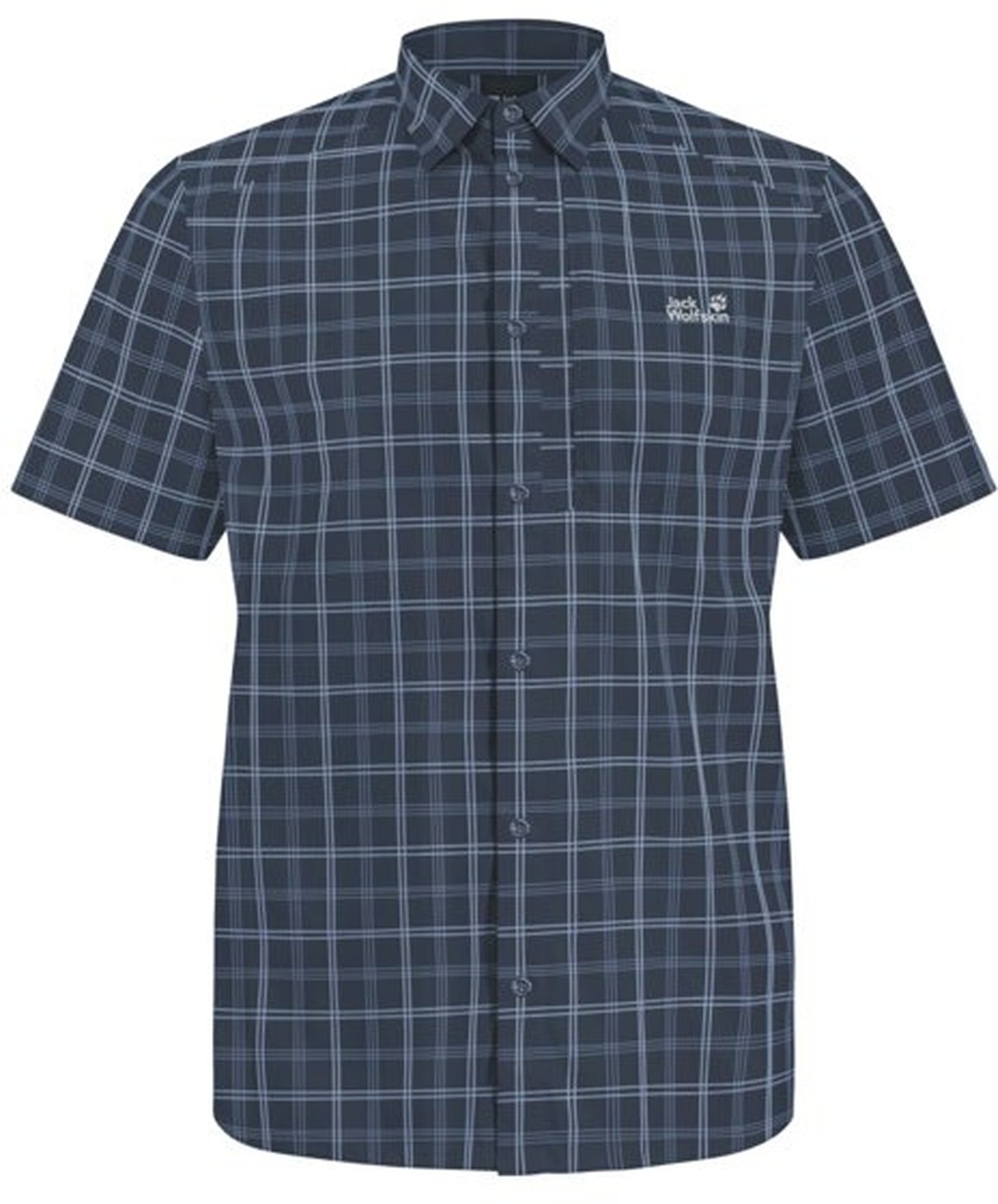 JACK WOLFSKIN - NORBO S / S SHIRT M CHECK MIDNIGHT SKY