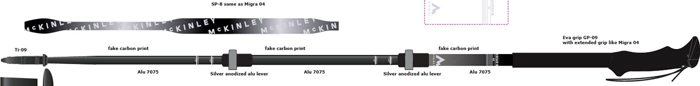 McKINLEY - Wander-Stock Lascar QL BLACK/GREY LIGHT
