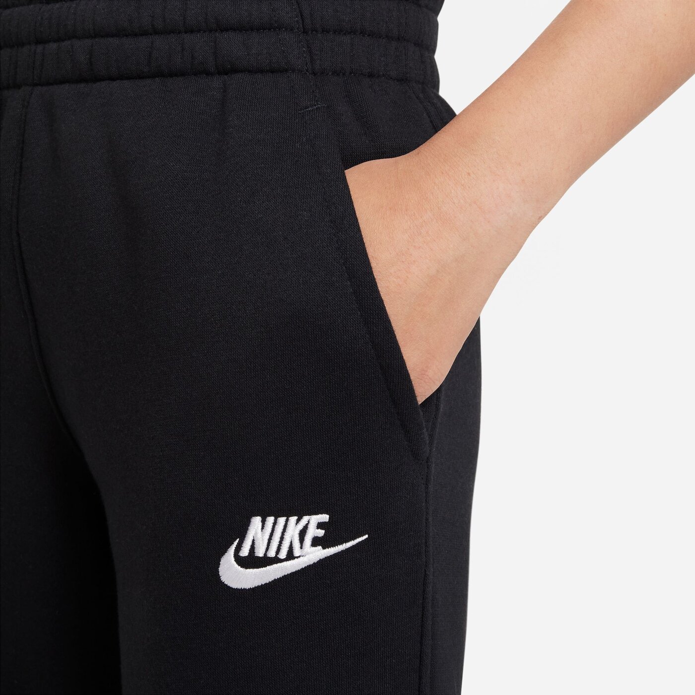 NIKE - K NSW CLUB FLC JGGR LBR BLACK/WHITE – Bild 7