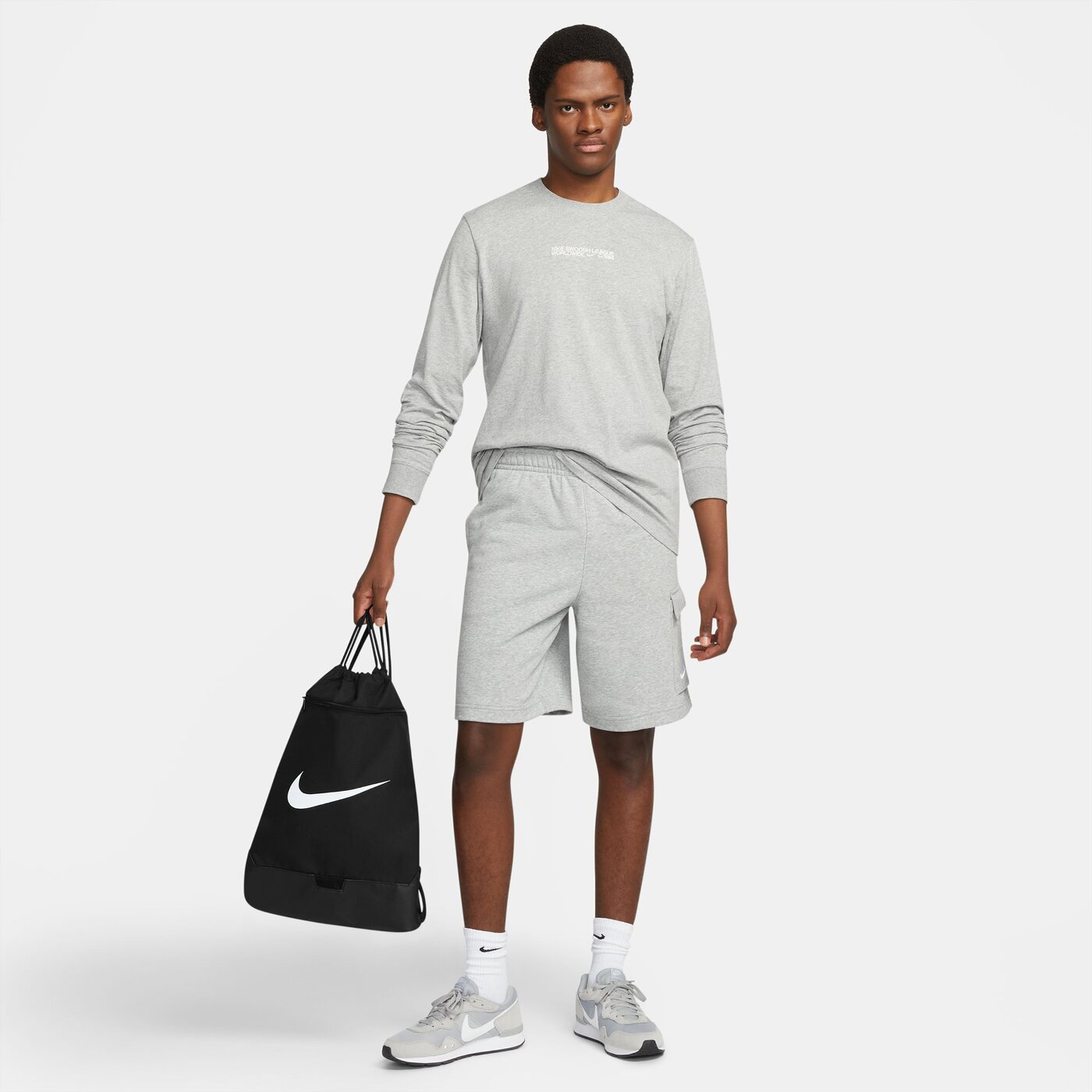 NIKE - NK BRSLA DRAWSTRNG - 9.5 (18L) BLACK/BLACK/WHITE – Bild 4