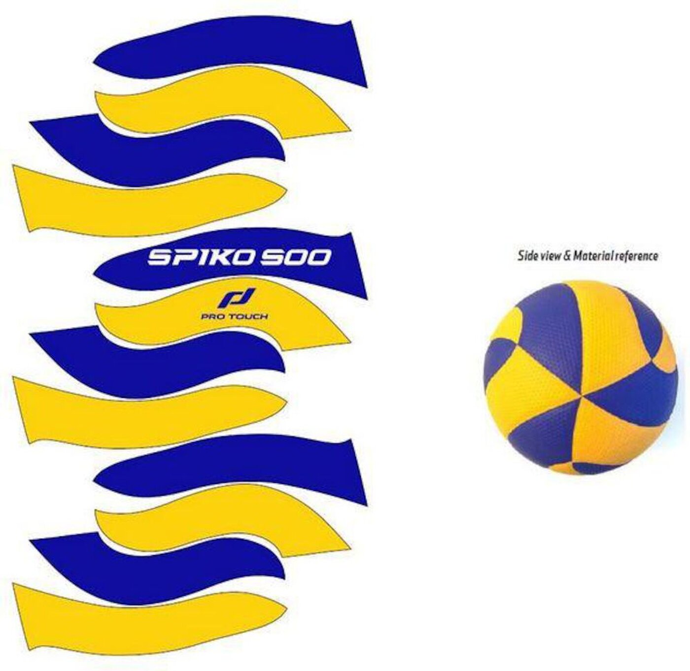 PRO TOUCH - Volleyball Spiko 500 YELLOW/BLUEDARK – Bild 2