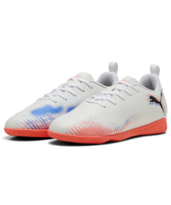 PUMA - FUTURE 8 PLAY IT Jr PUMA WHITE-PUMA BLACK-GLOWING RED
