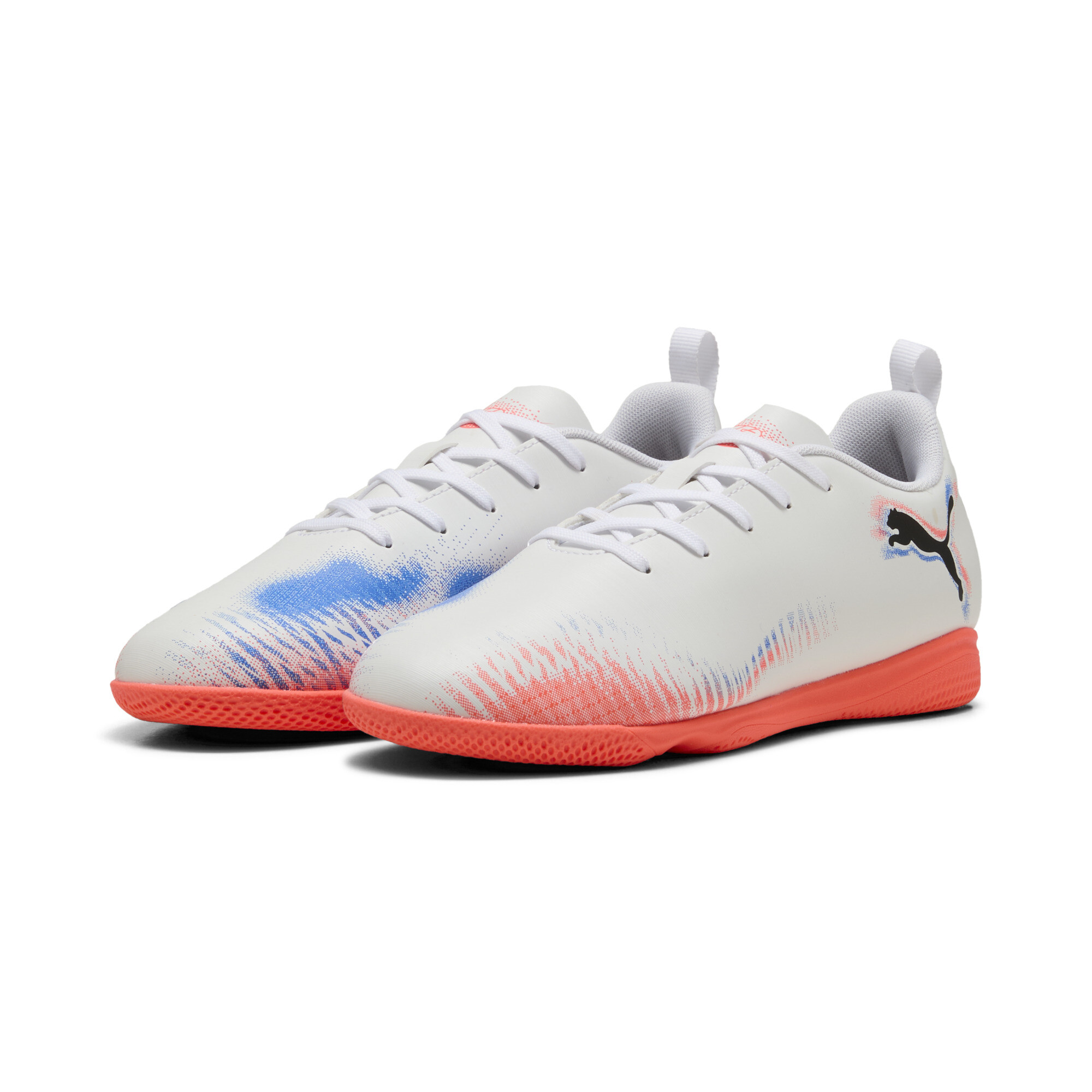 PUMA - FUTURE 8 PLAY IT Jr PUMA WHITE-PUMA BLACK-GLOWING RED