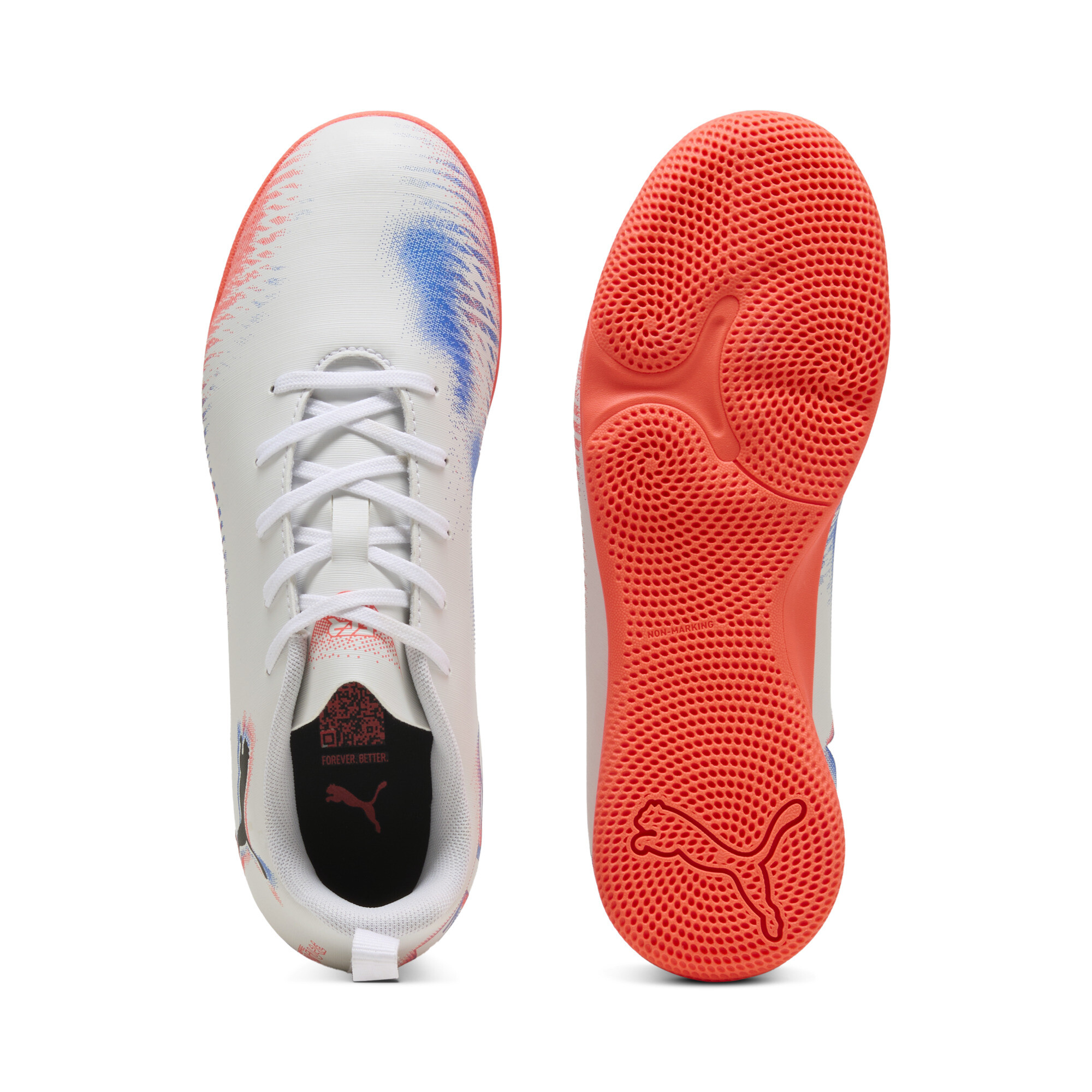 PUMA - FUTURE 8 PLAY IT Jr PUMA WHITE-PUMA BLACK-GLOWING RED – Bild 4