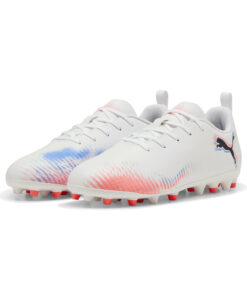 PUMA - FUTURE 8 PLAY MG Jr PUMA WHITE-PUMA BLACK-GLOWING RED