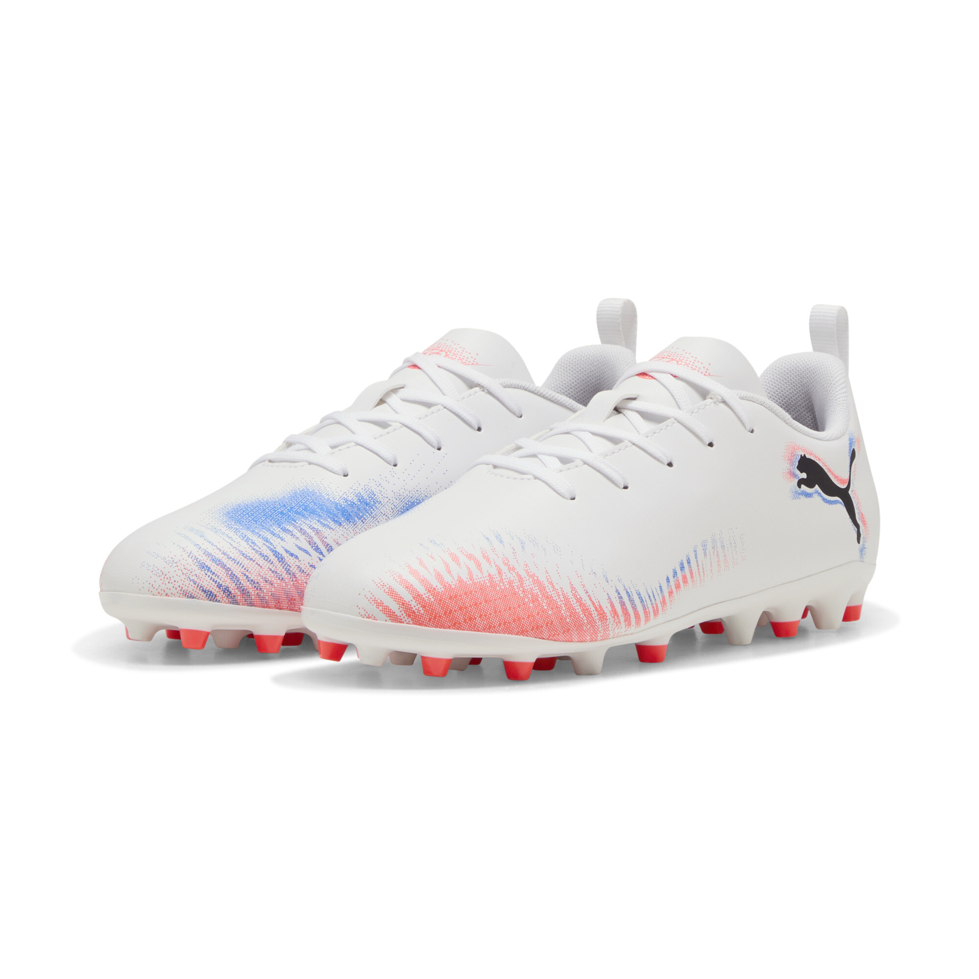 PUMA - FUTURE 8 PLAY MG Jr PUMA WHITE-PUMA BLACK-GLOWING RED