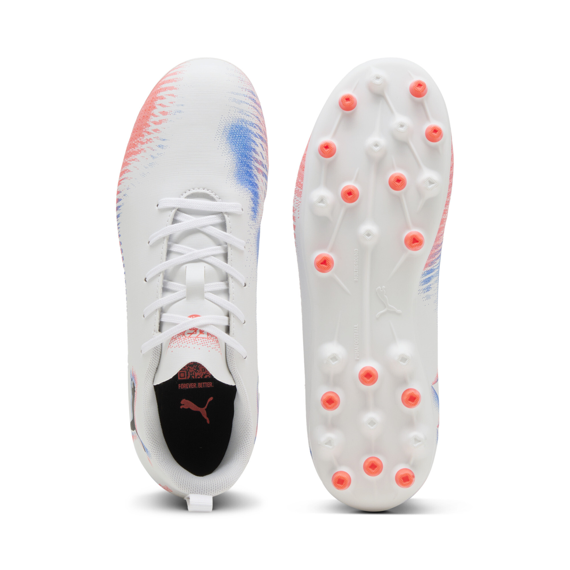 PUMA - FUTURE 8 PLAY MG Jr PUMA WHITE-PUMA BLACK-GLOWING RED – Bild 4