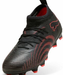 PUMA - FUTURE 9 MATCH FG/AG Jr PUMA BLACK-GLOWING RED-STRONG GRAY – Bild 3