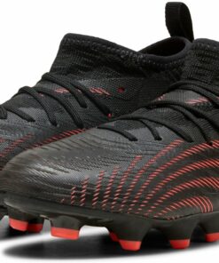 PUMA - FUTURE 9 MATCH FG/AG Jr PUMA BLACK-GLOWING RED-STRONG GRAY – Bild 4