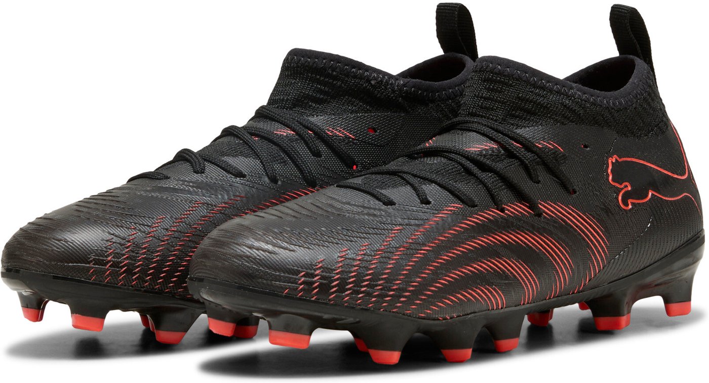 PUMA - FUTURE 9 MATCH FG/AG Jr PUMA BLACK-GLOWING RED-STRONG GRAY – Bild 4