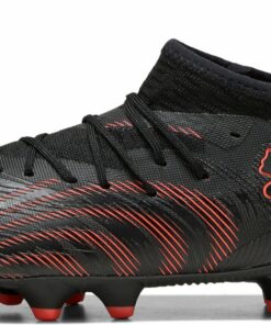 PUMA - FUTURE 9 MATCH FG/AG Jr PUMA BLACK-GLOWING RED-STRONG GRAY – Bild 5