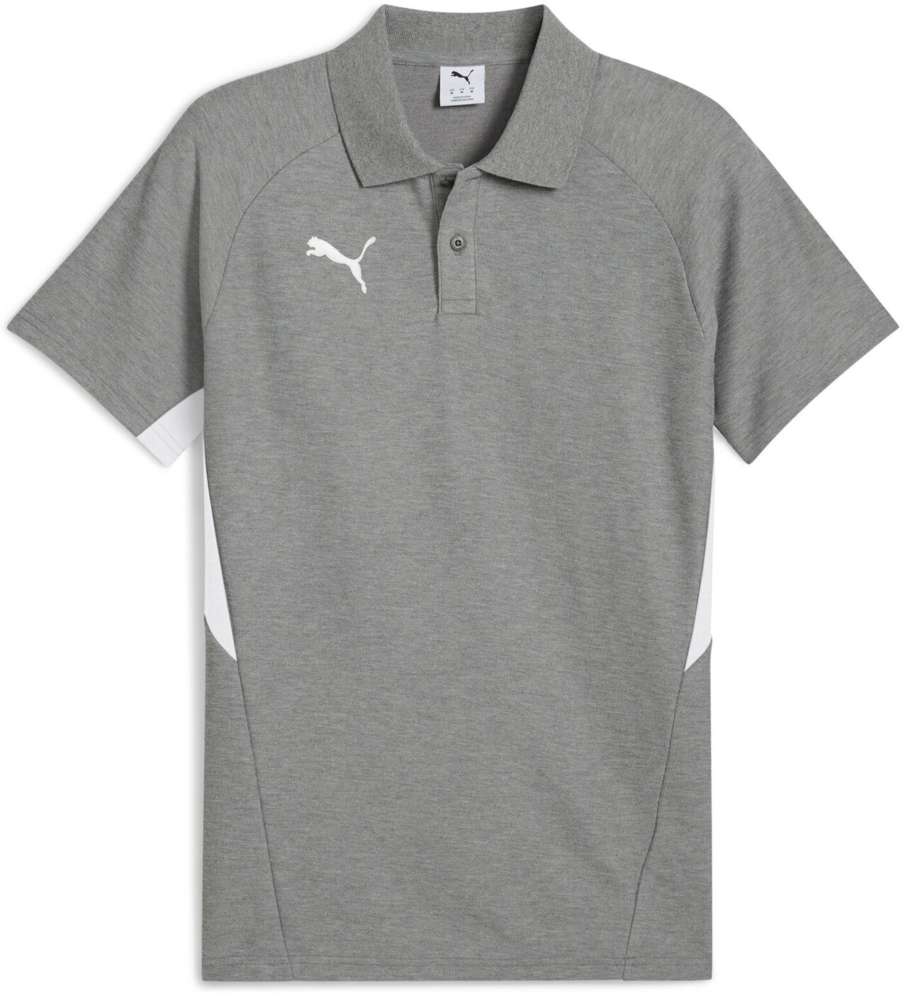 PUMA - teamEVOSTRIPE Polo MEDIUM GRAY HEATHER-PUMA SILVER-PUM