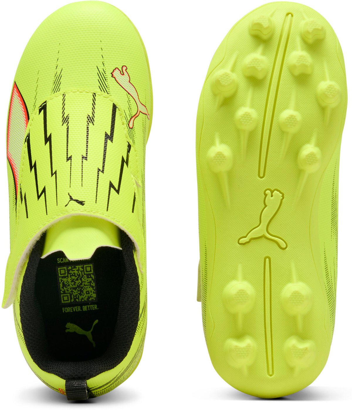 PUMA - ULTRA 6 PLAY V FG/AG RB Jr YELLOW ALERT-PUMA BLACK-GLOWING RED – Bild 2