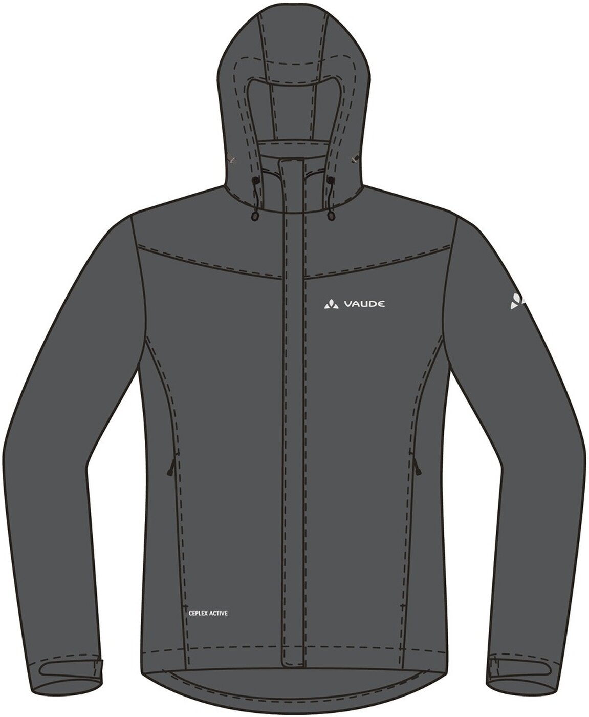 VAUDE - Me Escape Bike Light Jacket BLACK – Bild 5