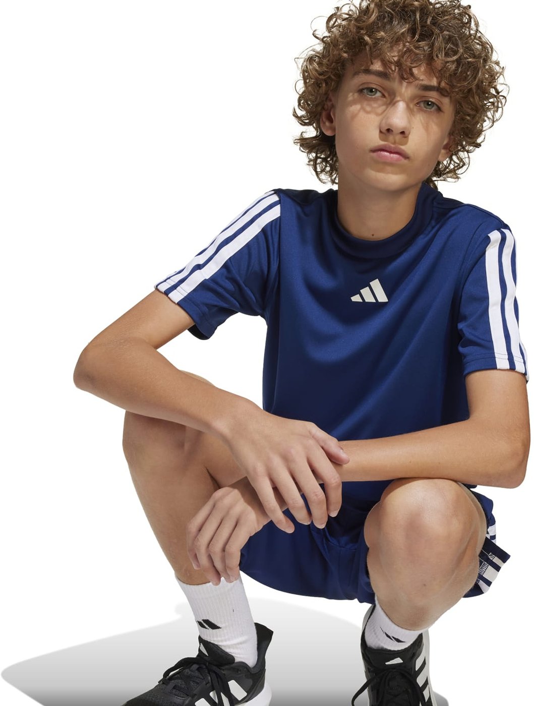 ADIDAS - J TR-ES 3S TEE DKBLUE/WHITE – Bild 5