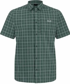 JACK WOLFSKIN - NORBO S / S SHIRT M CHECK SAGO PALM