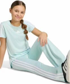 ADIDAS - JG TR-ES 3S FL HALMIN/WHITE – Bild 4
