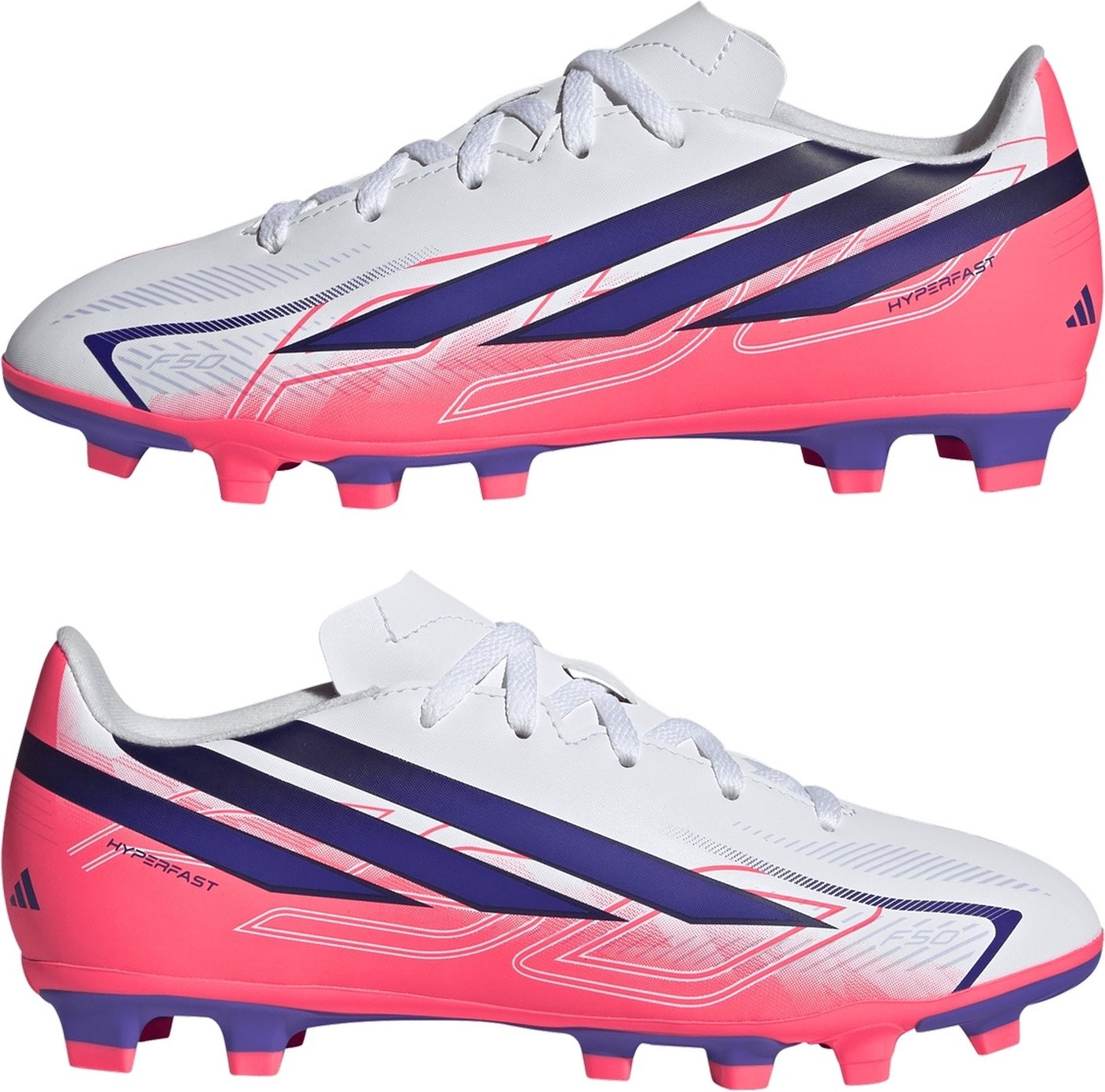 ADIDAS - F50 HYPERFAST CLUB FG/MG J FTWWHT/SOLPUR/SOLTUR – Bild 4