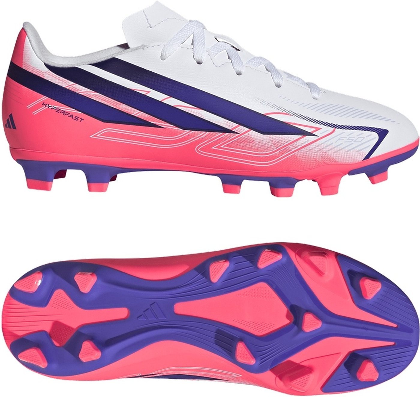 ADIDAS - F50 HYPERFAST CLUB FG/MG J FTWWHT/SOLPUR/SOLTUR – Bild 9