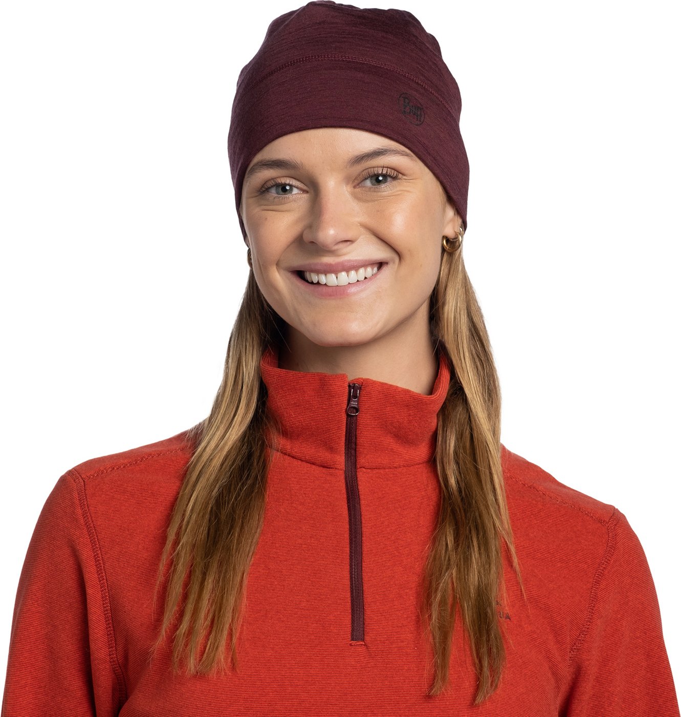 BUFF - Merino Lightweight Beanie SOLID GARNET – Bild 2