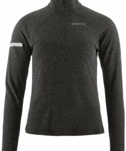 CRAFT - WOOL LS TEE W BLACK-MELANGE