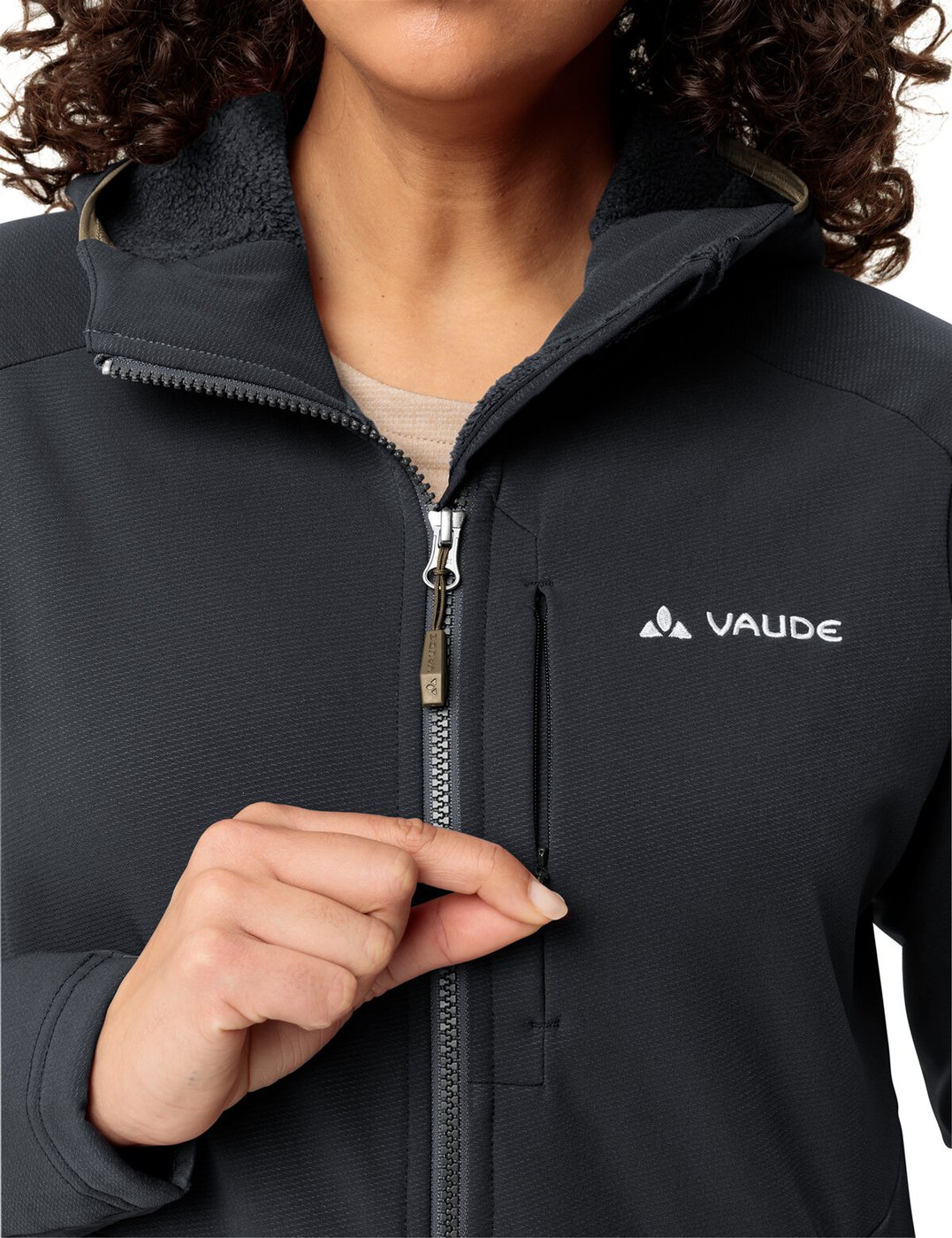VAUDE - Wo Elope Stormfleece Hoody PHANTOM BLACK – Bild 7