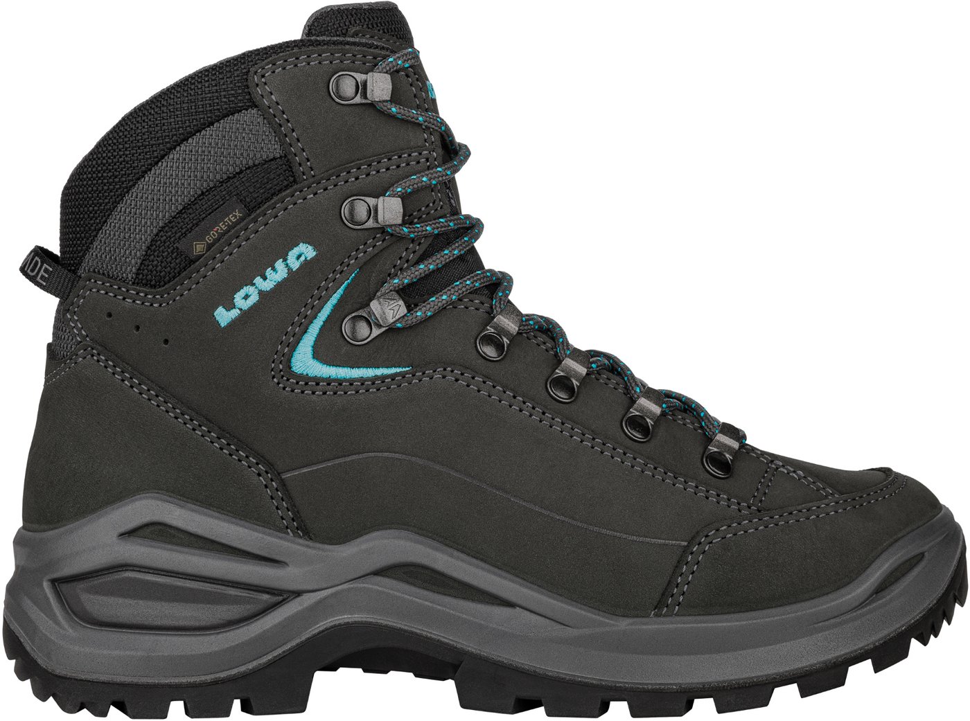 LOWA - RENEGADE EVO GTX MID Ws W ASPHALT/TÜRKIS