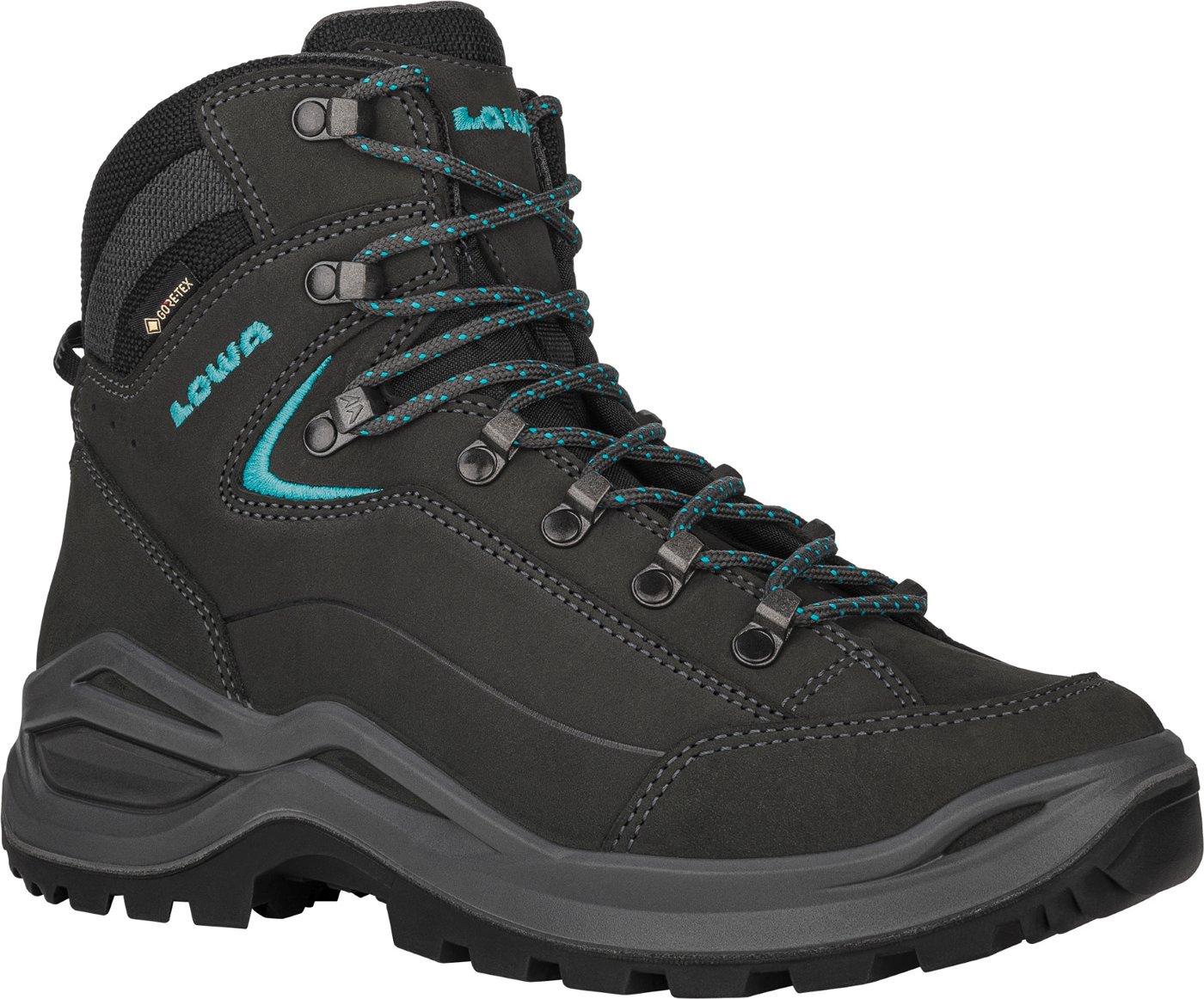 LOWA - RENEGADE EVO GTX MID Ws W ASPHALT/TÜRKIS – Bild 5